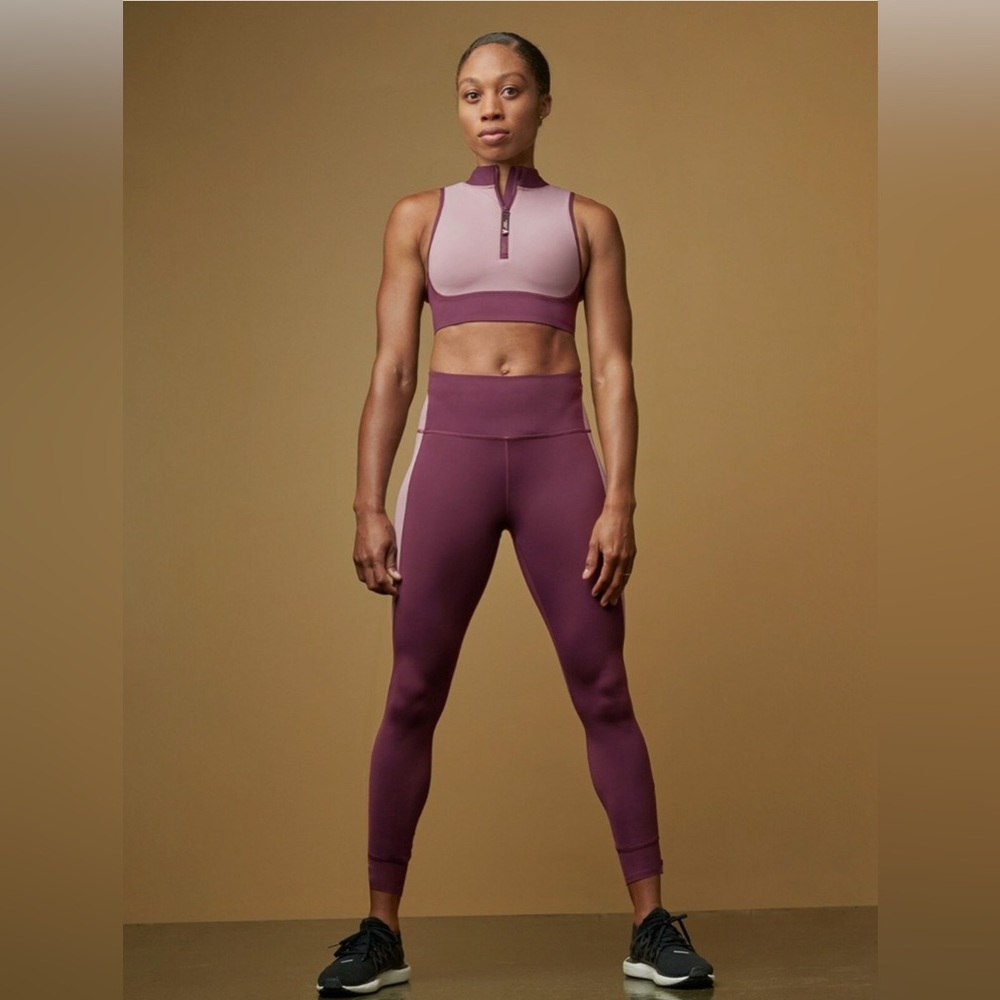 Athleta X Allyson Felix Legend Mesh 7/8 Tight in Agate Purple Size XS